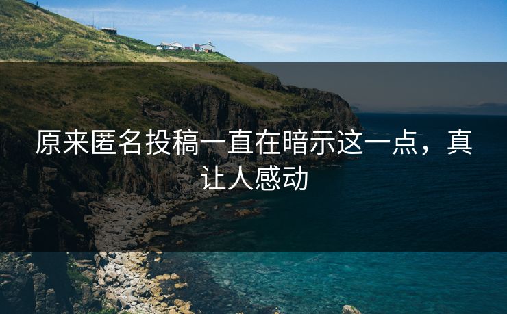 原来匿名投稿一直在暗示这一点，真让人感动
